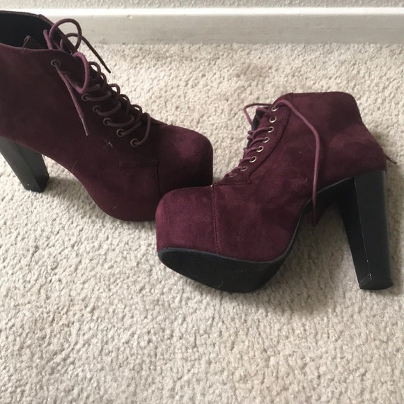 Platform high heeled booties - Picture 4 of 4